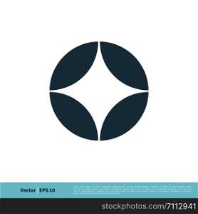 Abstract Star Pattern Negative Space Icon Vector Logo Template Illustration Design. Vector EPS 10.
