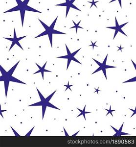 Abstract star seamless pattern. Vector artistic illustration.