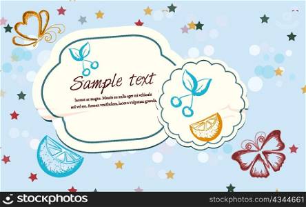abstract stickers vector illustration
