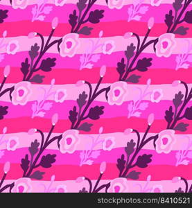 Abstract strange flower seamless pattern. Creative botanical floral ornament. Contemporary plants endless wallpaper. Simple design for fabric, textile print, wrapping paper, cover. Vector illustration. Abstract strange flower seamless pattern. Creative botanical floral ornament. Contemporary plants endless wallpaper