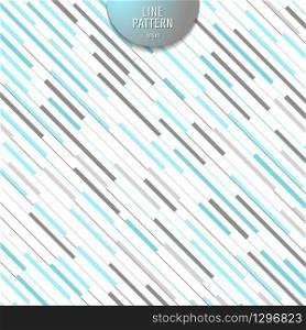 Abstract stripe blue and gray diagonal lines pattern on white background. Modern random line backdrop. Vector illustration