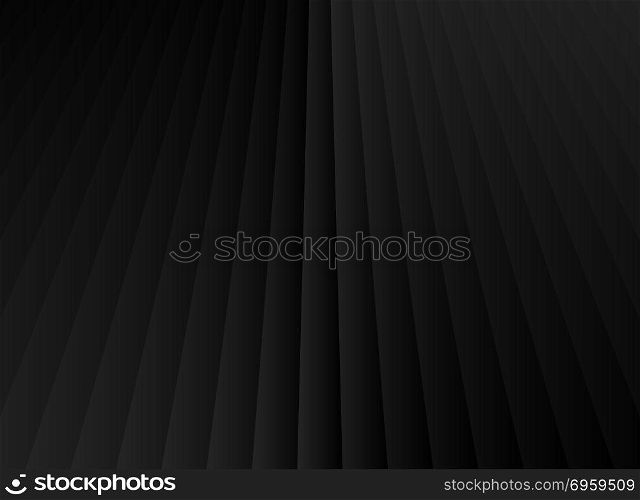 Abstract stripe geometric perspective vertical lines black and gray gradient color background. vector illustration. Abstract stripe geometric perspective vertical lines black and g