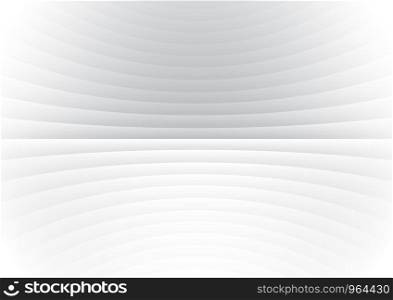 Abstract stripe pattern horizontal curve lines white and gray background. Vector illustration