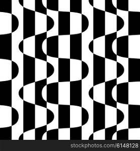 Abstract Stripe Pattern. Vector Seamless Background. Regular Black and White Texture