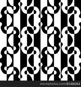 Abstract Stripe Pattern. Vector Seamless Damask Wallpaper. Regular Geometric Texture