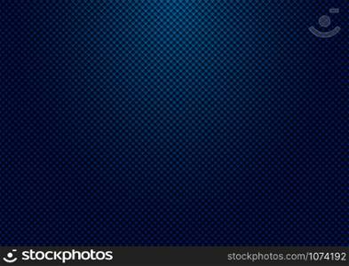 Abstract striped dark blue square pattern grid background and texture with lighting. Luxury style wallpaper. Vector illustration