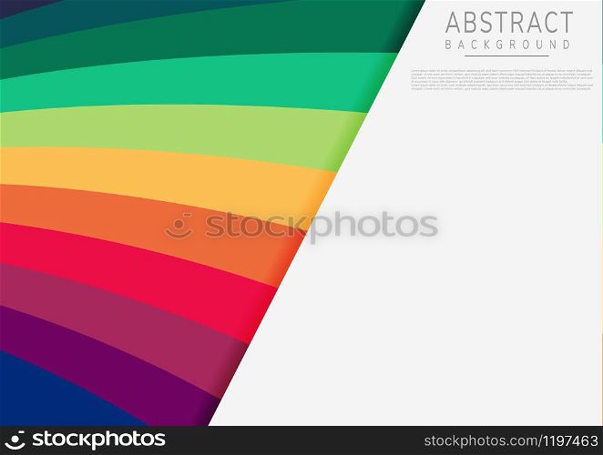 Abstract striped geometric of colorful pattern with copy space, text. Vector illustration