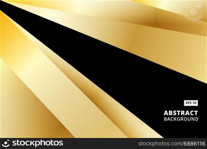 Abstract striped graphic gold and black color background vector illustration