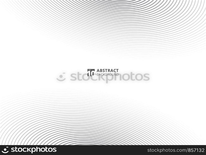 Abstract striped gray lines pattern warped diagonal on white background. Curved twisted slanting wave line texture. Vector illustration