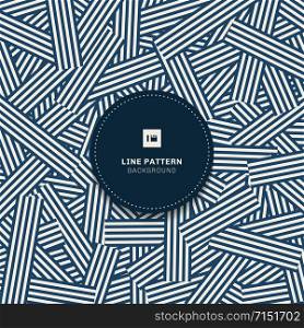 Abstract striped lattice blue geometric pattern with lines background and texture modern style. Vector illustratio