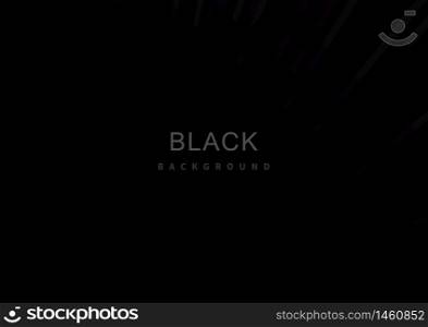 Abstract striped lines black perspective on black background. You can use for ad, poster, template, business presentation. Vector illustration