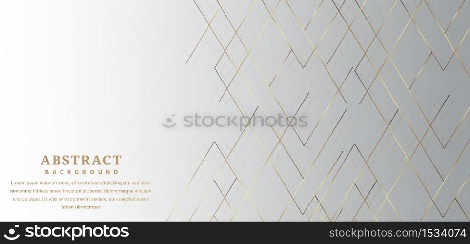 Abstract striped lines gold color on white background. Luxury style. You can use for ad, poster, template, business presentation. Vector illustration