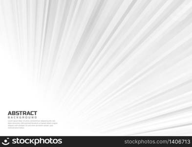 Abstract striped lines white and grey perspective on white background. You can use for ad, poster, template, business presentation. Vector illustration