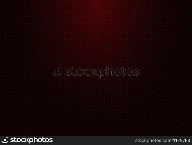 Abstract striped red square pattern grid background and texture with lighting. Luxury style wallpaper. Vector illustration