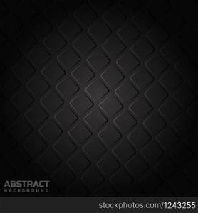 Abstract striped square pattern on black background. Metal texture. Vector illustration