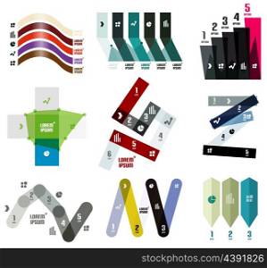 Abstract stripes infographic modern templates