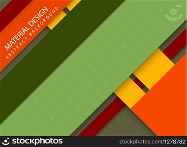 Abstract stripped background - material design style - green, yellow and red version