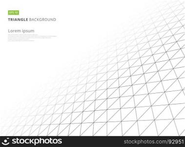 Abstract structure geometric triangle pattern white infinite background. Vector illustration