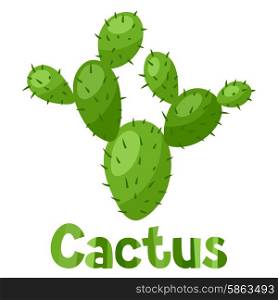 Abstract stylized cactus and text background design. Abstract stylized cactus and text background design.