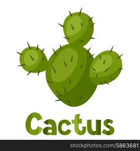 Abstract stylized cactus and text background design. Abstract stylized cactus and text background design.