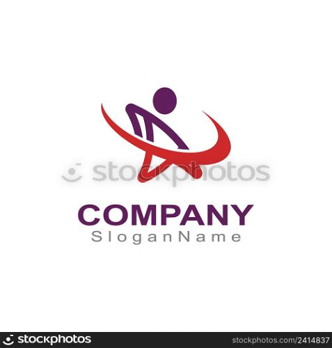 Abstract success people logo Vector Emblem Design Template. Creative of People Icon