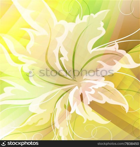 Abstract summer background drawn in bright colours with using floral pattern