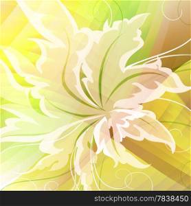Abstract summer background drawn in bright colours with using floral pattern