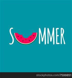 Abstract Summer Background with Watermelon. Vector Illustration. EPS10. Abstract Summer Background with Watermelon. Vector Illustration