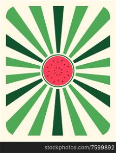 Abstract Summer Background with Watermelon. Vector Illustration. EPS10. Abstract Summer Background with Watermelon. Vector Illustration