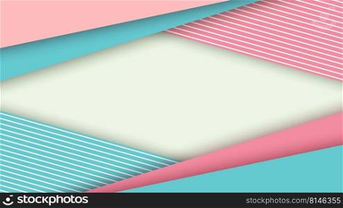 Abstract summer template geometric stripes pattern overlapping on white background. Vector illustration
