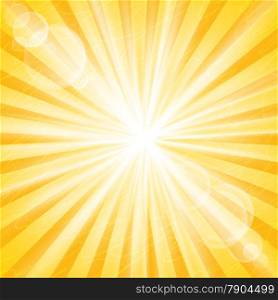 Abstract Sun Background Vector Illustration. Divergent rays and glare. EPS10 opacity and modes