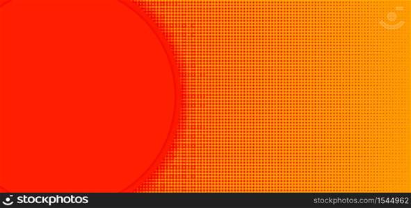 Abstract sun concept hot color design halftone pattern style circle shape. vector illustration.