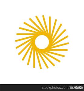 abstract sun line art logo