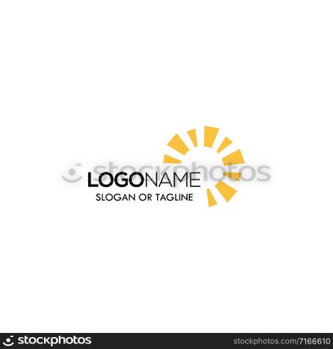 Abstract Sun logo design idea