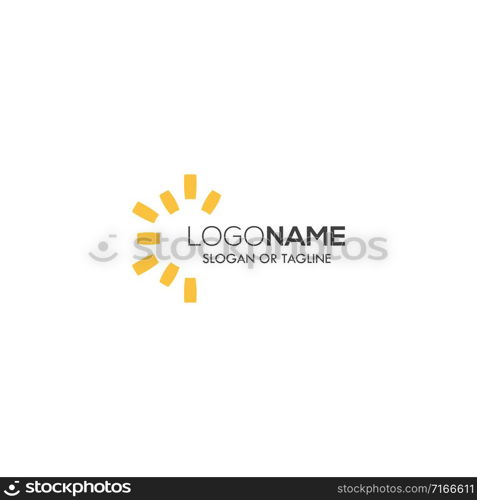 Abstract Sun logo design idea