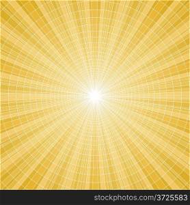 Abstract sun yellow radial rays tile vector background