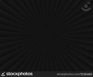 Abstract sunbeams gradient black in paper style background - Vector illustration