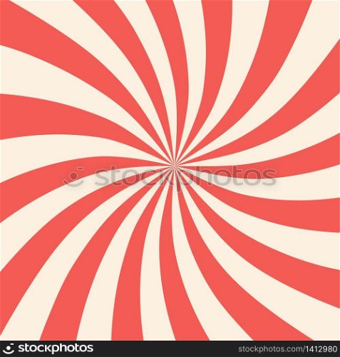 Abstract sunburst pattern background. Red and white starburst ray. Graphic resource vector illustration