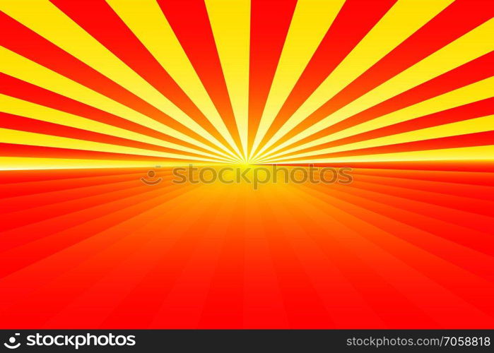 Abstract sunburst pattern, gradient red, orange, and yellow ray colors. Vector illustration, EPS10. Geometric pattern. Use as background, backdrop, image montage, mock up template, etc.