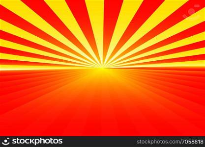 Abstract sunburst pattern, gradient red, orange, and yellow ray colors. Vector illustration, EPS10. Geometric pattern. Use as background, backdrop, image montage, mock up template, etc.