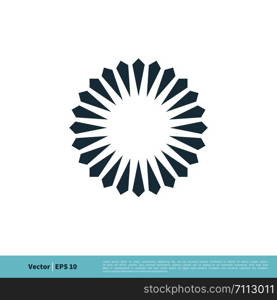 Abstract Sunflower Icon Vector Logo Template Illustration Design. Vector EPS 10.