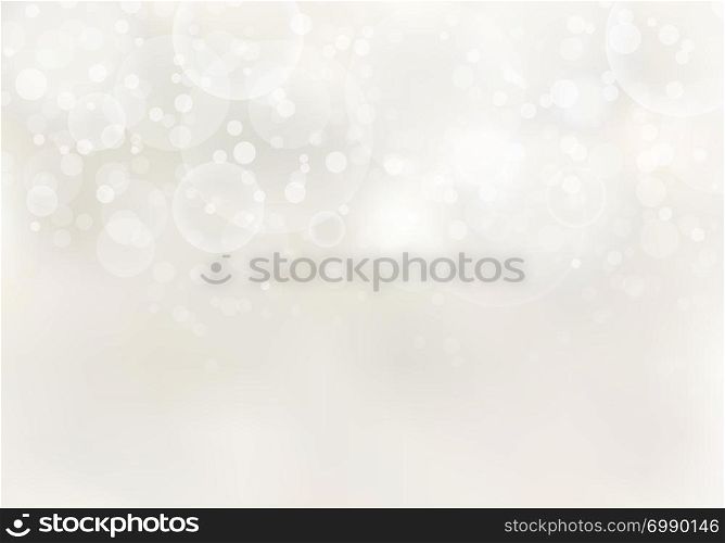Abstract sunlight blurred light brown background with bokeh lights effect and copy space. Vector illustration