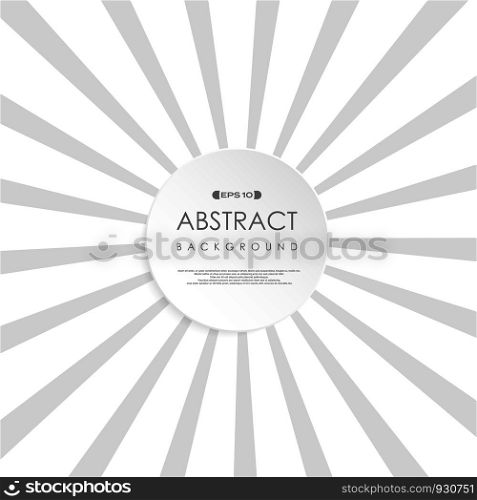 Abstract sunny gray white explosion background. Retro style of copy space circle shape in center. Using for brochure, poster presenting. vector eps10