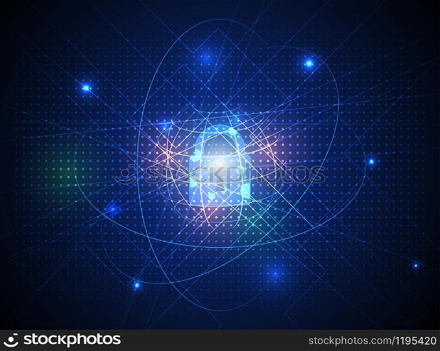 Abstract super high security connection of cyber technology background, Vector illustration