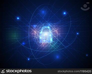Abstract super high security connection of cyber technology background, Vector illustration