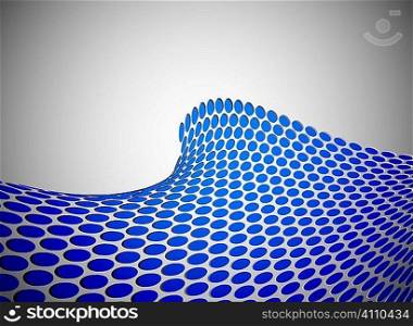 Abstract surf wave with holes punched in the background with copyspace