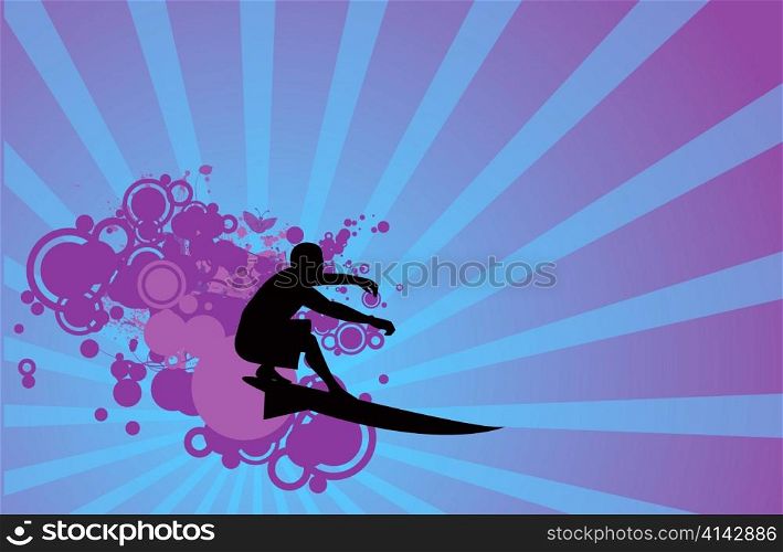 abstract surfer