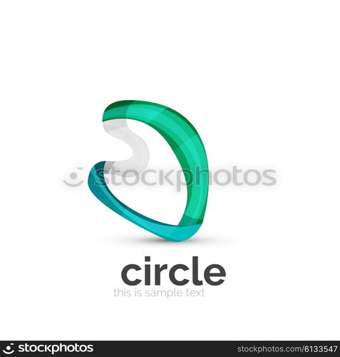 Abstract swirly round logo template. Abstract swirly round logo template. Vector illustration