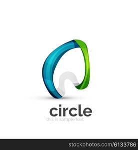 Abstract swirly round logo template. Abstract swirly round logo template. Vector illustration