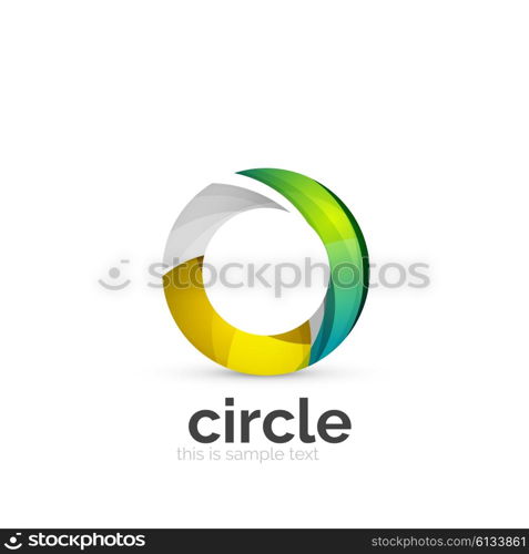 Abstract swirly round logo template. Abstract swirly round logo template. Vector illustration